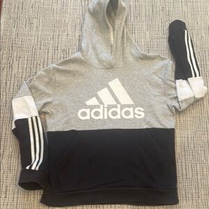 Adidas Gray and Black Womens Hoodie
